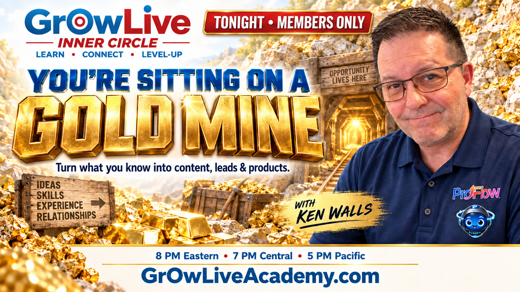 Archived promotional artwork for Ken Walls’ You’re Sitting on a Gold Mine session